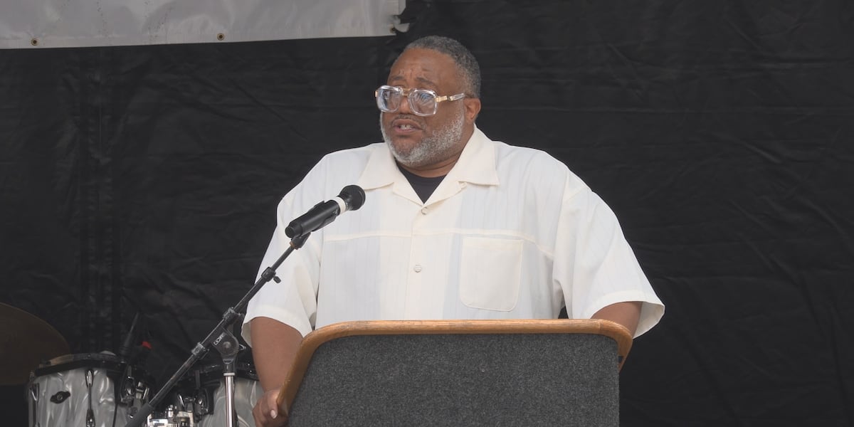Pastor Franklin Hairston preaching at the West Virginia Black Heritage Festival